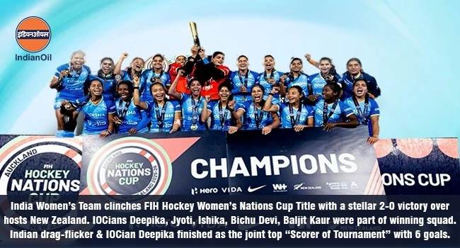 India Women’s Team clinches FIH Hockey Women’s Nations Cup Title