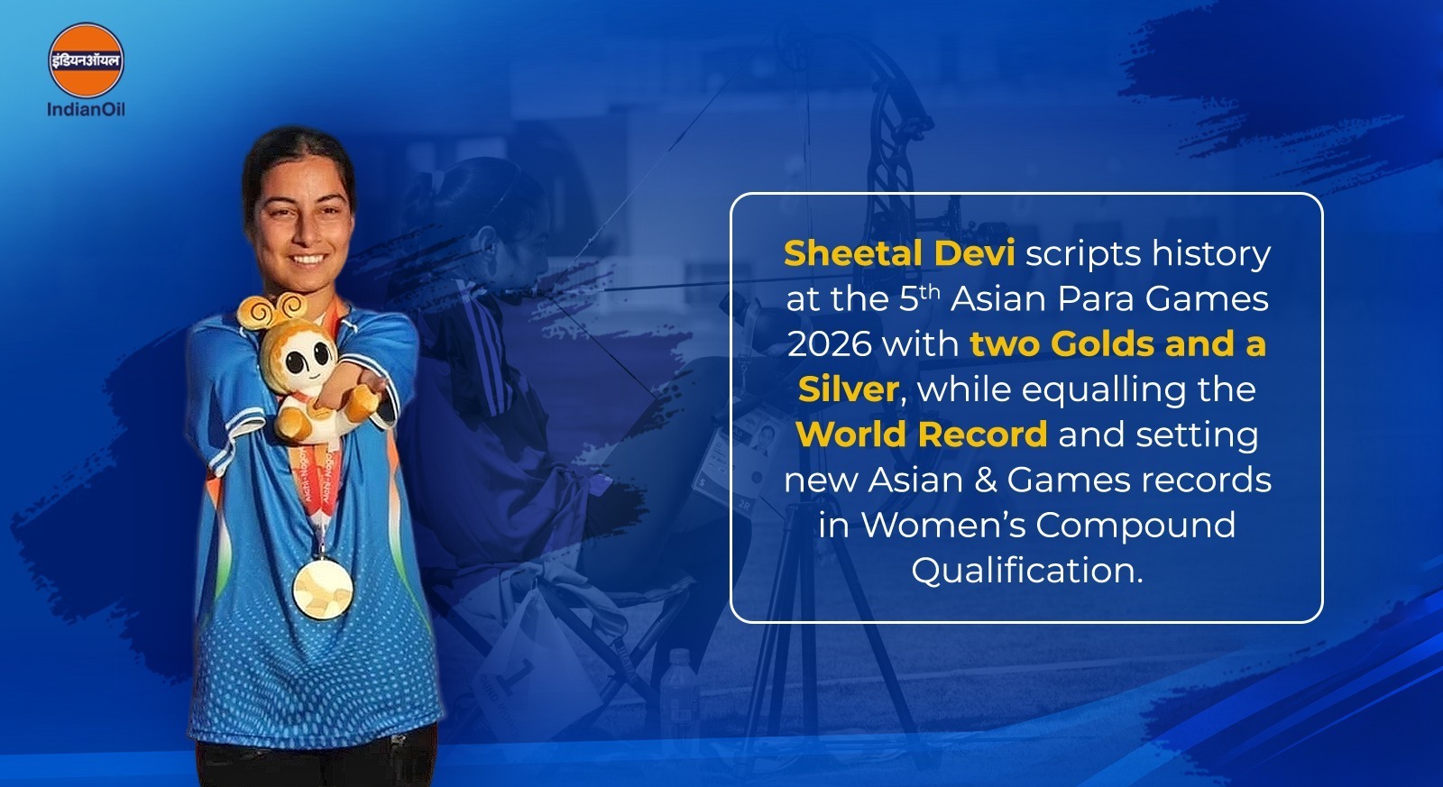 Sheetal Devi scripts history at the 5th Asian Para Games 2026