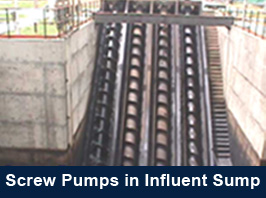 Screw Pumps in Influent Sump