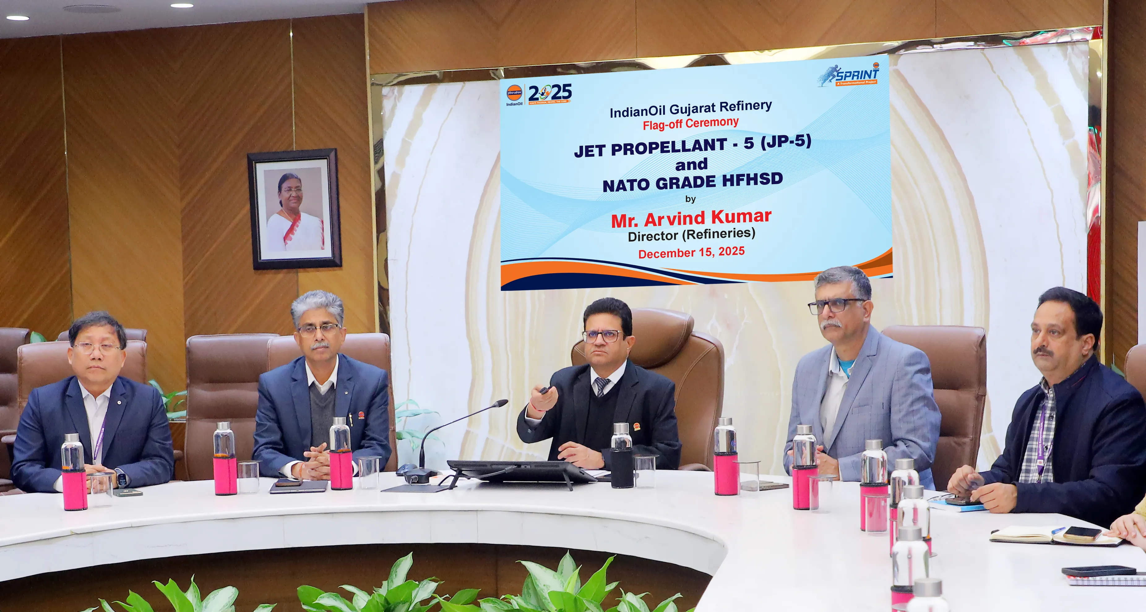 Director (Refineries) virtually flags off JP-5 and NATO Grade HFHSD dispatch